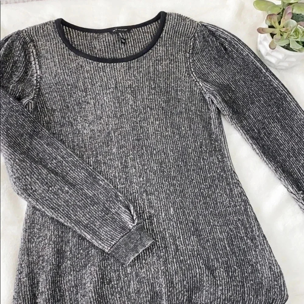 Halston Black/White black/white/silver Chunky Knit Sweater size small